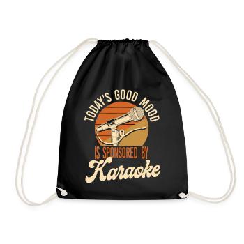 Karaoke Singer Retro Vintage - Turnbeutel - Schwarz - Vorne