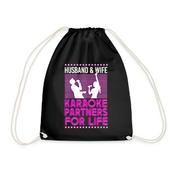 Chanteur de karaoké Mari Femme - Sac de sport léger - noir - Devant