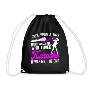 Karaoke Singer Once Upon A Time - Drawstring Bag - black - Front