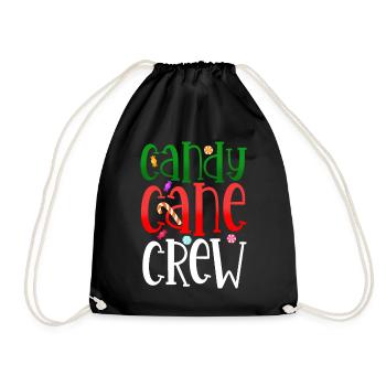 Candy Cane Crew - Drawstring Bag - black - Front