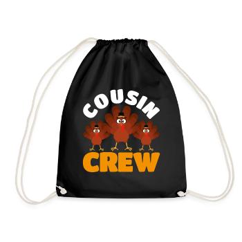 Cousin Crew - Turnbeutel - Schwarz - Vorne