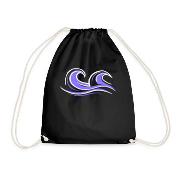 Surfer Wave Gift Surfer Boy Girl Dude Surf - Drawstring Bag - black - Front