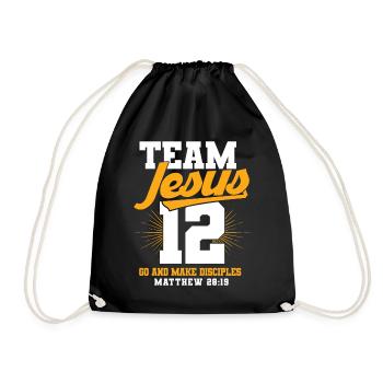Jésus - Sac de sport léger - noir - Devant