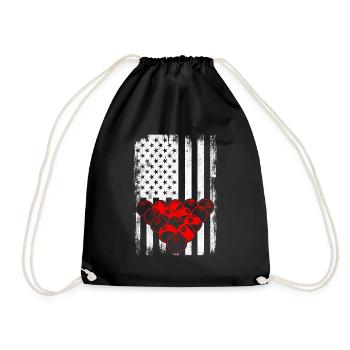 American billiards player - Drawstring Bag - black - Front