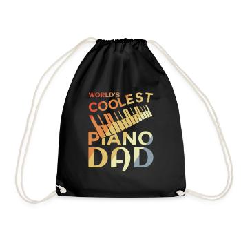 Piano father - Drawstring Bag - black - Front