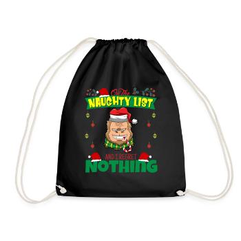 Sur la liste coquine et je ne regrette rien Père Noël - Sac de sport léger - noir - Devant