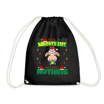 Sur la liste coquine et je ne regrette rien Père Noël - Sac de sport léger - noir - Devant