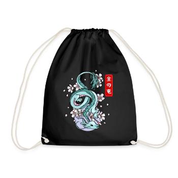 Japanischer Erddrache Elementarer Mythos - Turnbeutel - Schwarz - Vorne