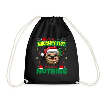 Sur la liste coquine et je ne regrette rien Père Noël - Sac de sport léger - noir - Devant