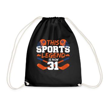 This sports legend is now 31, ice hockey game - Drawstring Bag - black - Front