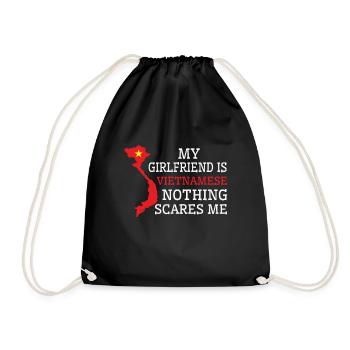 Rien ne me fait peur Ma copine est - Sac de sport léger - noir - Devant