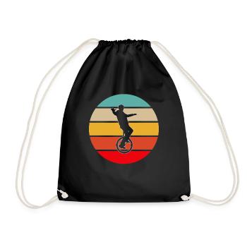Rétro monocycle - Sac de sport léger - noir - Devant