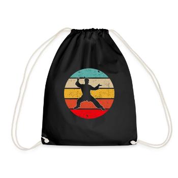 Martial Arts Retro - Drawstring Bag - black - Front