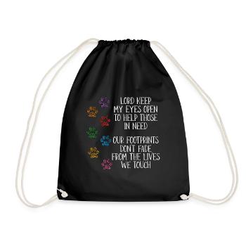 Abandoned Pets Lord Keep My Shelters Animal Lover - Turnbeutel - Schwarz - Vorne