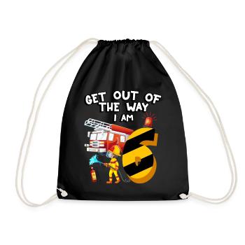 Pompiers pompiers J’ai 6 ans - Sac de sport léger - noir - Devant