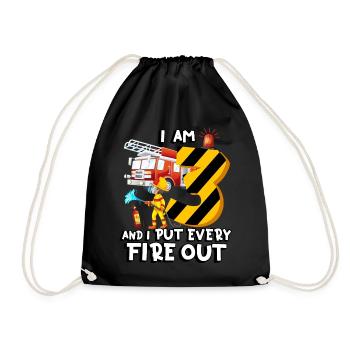 Pompiers pompiers J’ai 3 ans - Sac de sport léger - noir - Devant