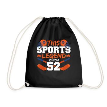 Diese Sport-legende Ist Jetzt 52, Hockey-spiel - Turnbeutel - Schwarz - Vorne