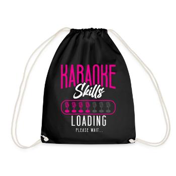 Karaoke Singer Karaoke Skills - Turnbeutel - Schwarz - Vorne