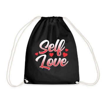 Self-love Sweet Positive Self-love - Drawstring Bag - black - Front
