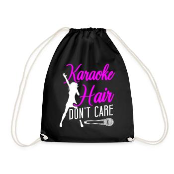 Karaoké Chanteur Karaoké Cheveux Ne pas - Sac de sport léger - noir - Devant