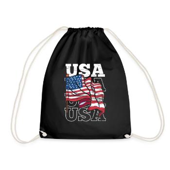 États-Unis Patriotes Américains États-Unis Amérique - Sac de sport léger - noir - Devant