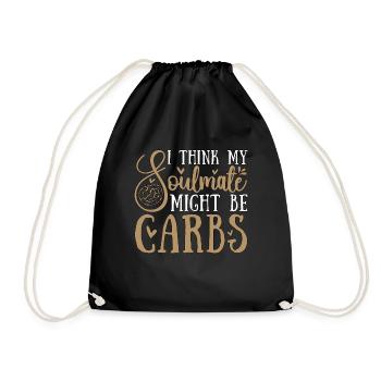 Low Carb Diet I Think My Soulmate Healthy Eating - Turnbeutel - Schwarz - Vorne