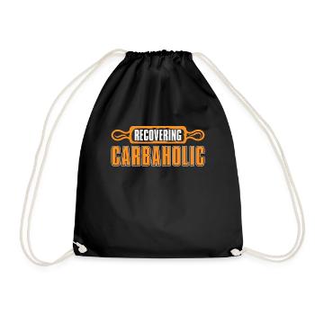 Low Carb Diet Recovering Carbaholic Healthy Living - Turnbeutel - Schwarz - Vorne