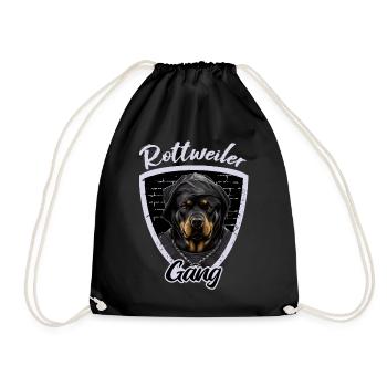 Rottweiler Gang Gangster Dog Lover Hip Hop - Sac de sport léger - noir - Devant