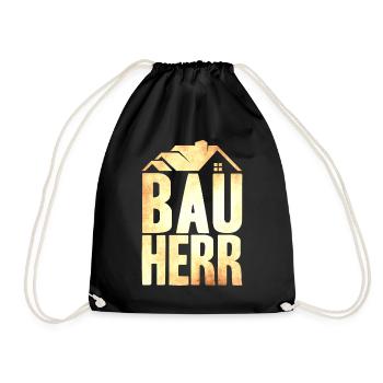Bauherr - Turnbeutel - Schwarz - Vorne