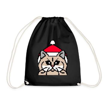 Persische gepixelte Weihnachten - Lustige - Turnbeutel - Schwarz - Vorne