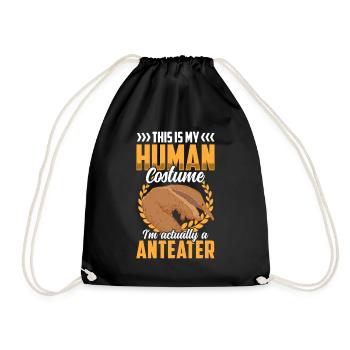 Costume de fourmilier Ours mangeur de fourmis - Sac de sport léger - noir - Devant