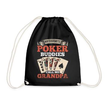 Mes copains de poker préférés appellent-moi grand-père - Poker - Sac de sport léger - noir - Devant