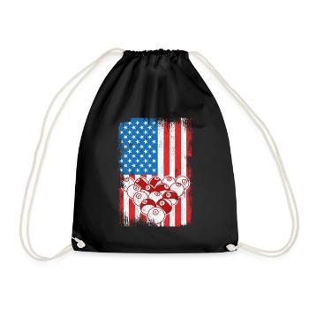 4 July Billiards - Drawstring Bag - black - Front