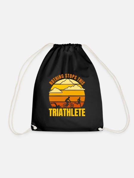 Motivierendes Triathlet Spruch - Turnbeutel - Schwarz