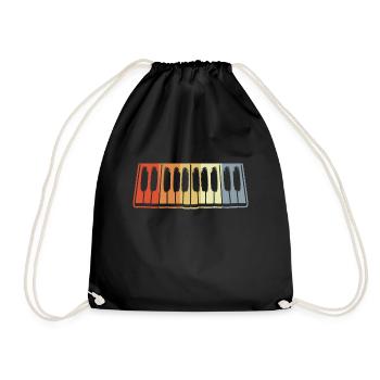 Touches de piano - Sac de sport léger - noir - Devant