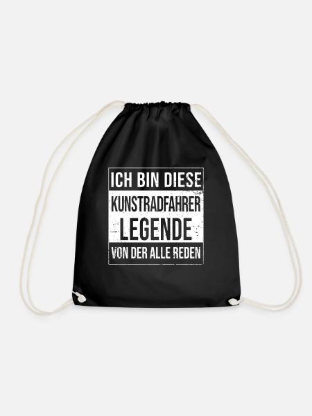 Kunstrad-Fahrrad Hallenrad geboren Legende - Turnbeutel - Schwarz