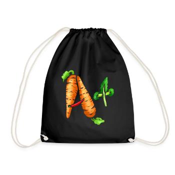 Veggies Will get You An A Plus If You Are - Drawstring Bag - black - Front