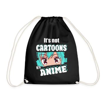 Anime It's Not Cartoon - Turnbeutel - Schwarz - Vorne