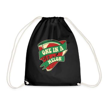 Watermelon Melon Fruit - Drawstring Bag - black - Front