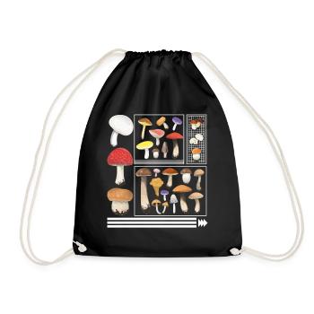 Chemise Mushroom Whisperer, mycologie Champignons Cueillette - Sac de sport léger - noir - Devant