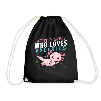 Chemise Axolotl, juste une fille qui aime Axolotls - Sac de sport léger - noir - Devant
