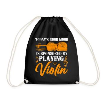 Violin Violinist Vintage Today's - Turnbeutel - Schwarz - Vorne