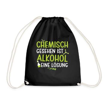 Chimiquement, l’alcool est une solution à la bière - Sac de sport léger - noir - Devant