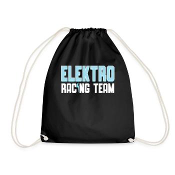 Electro Racing Team | Electric Car Shirt | - Drawstring Bag - black - Front