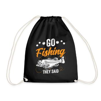 Allez pêcher ils ont dit pêcheur pêcheur pêcheur - Sac de sport léger - noir - Devant
