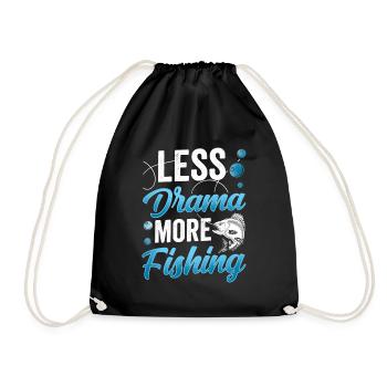 Moins de drame Plus de pêcheurs pêcheurs - Sac de sport léger - noir - Devant