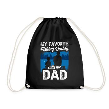 Mon compagnon de pêche préféré m’appelle papa pêche - Sac de sport léger - noir - Devant