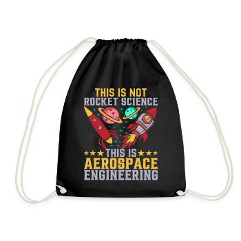Space Travel Aerospace Engineering Aerospace Engin - Drawstring Bag - black - Front