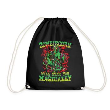 Zombiecorn Will Star You Magically - Turnbeutel - Schwarz - Vorne