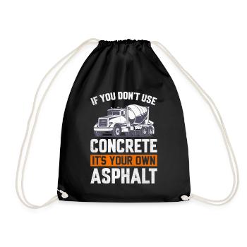 Drôle de finisseur de béton pour homme Cement Mason - Sac de sport léger - noir - Devant